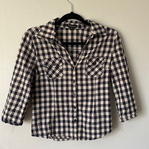 Forever 21 checked top for girls size medium, 100% cotton.
